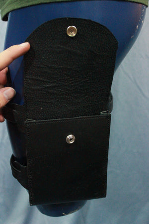 Leather Thigh Pouch Cell Phone Holster