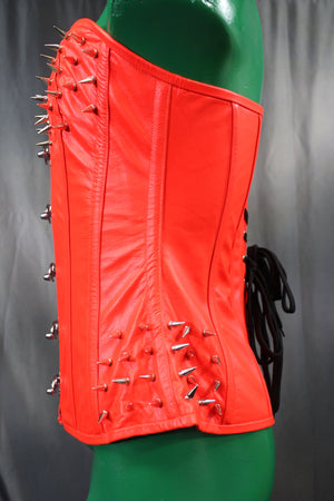 Spiked Leather Corset by The Otter and The Fox