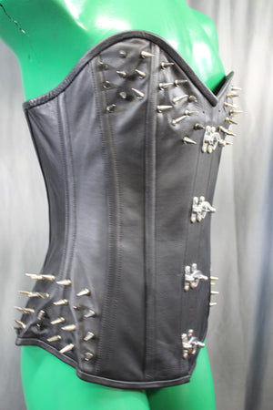 Spiked Leather Corset by The Otter and The Fox