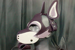 Husky Pup Hood en violet, lavande et blanc