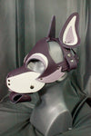 Husky Pup Hood en violet, lavande et blanc