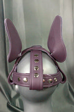 Husky Pup Hood in Purple, Lavender, and White