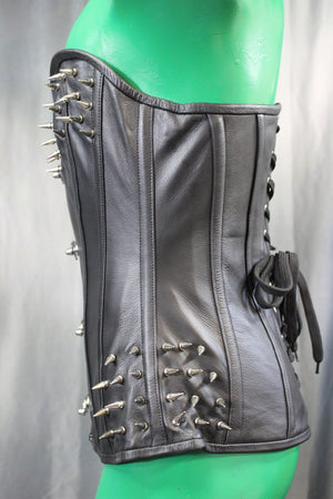 Spiked Leather Corset by The Otter and The Fox