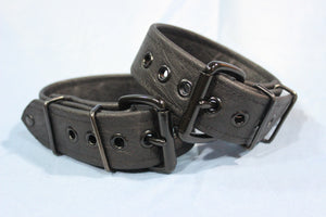 Classic Black Soft Strapping Buckled Leather Armbands