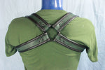 Green Half-Harness with Black Edging