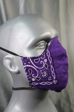 100% Cotton Bandana Facemask with Filter Pouch