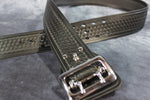 Ceinture de service avec gaufrage Basketweave et boucle et clou Sam Brown