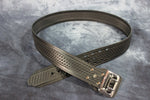 Duty Belt with Basketweave Embossing and Sam Brown Buckle and Stud