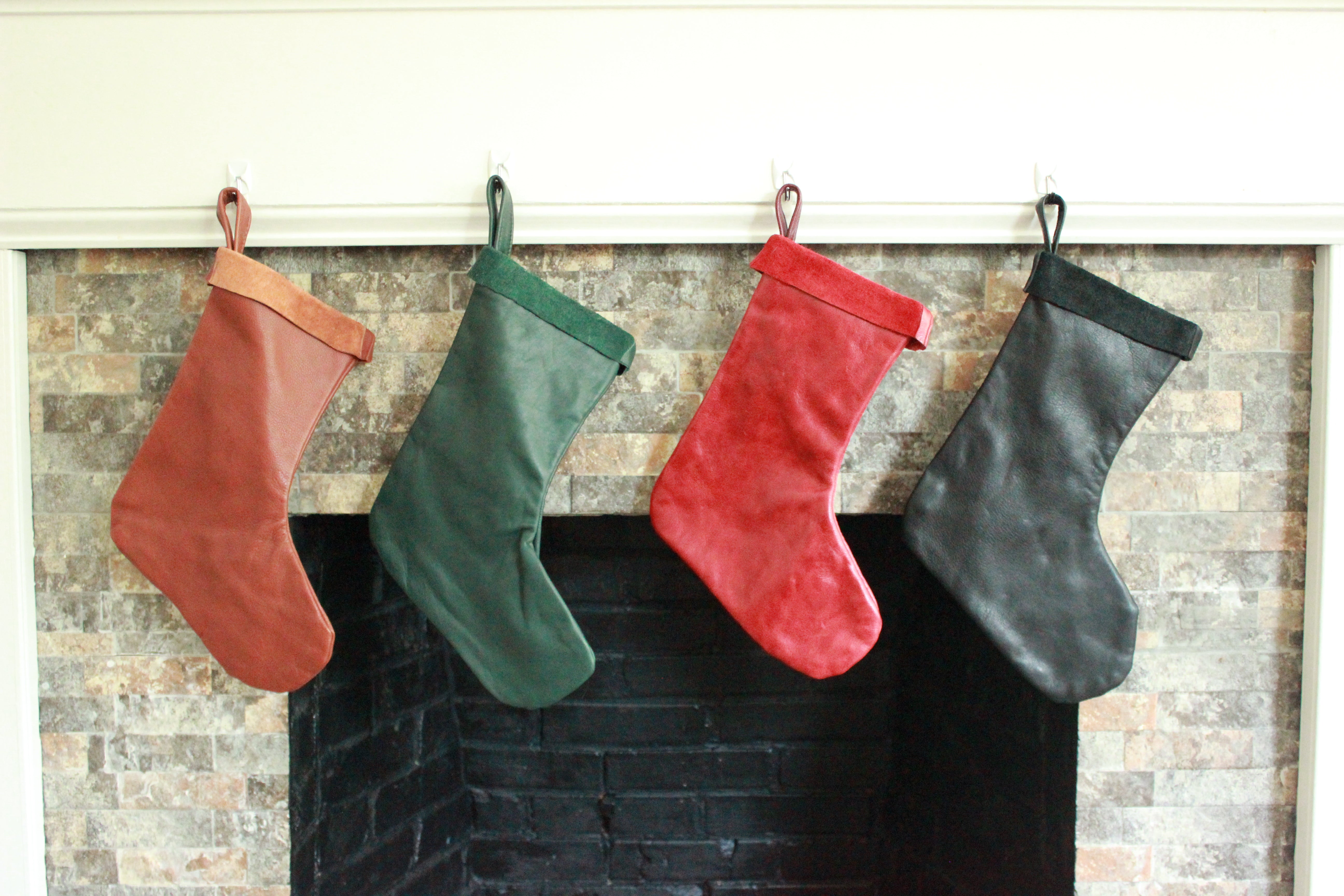 Leather Christmas Stockings