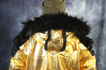 Gold Leather and Fur Jacket by Otter and The Fox