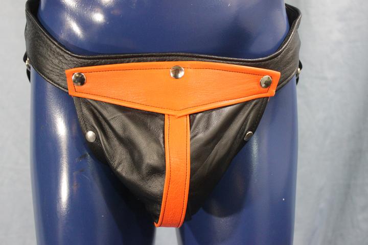 Jockstrap avec codpiece interchangeable (reflets colorés)