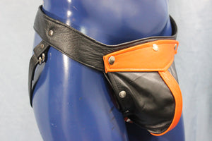 Leather Jock with Interchangeable Color Codpiece