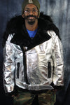 Silver Leather and Fur Jacket by Otter and The Fox