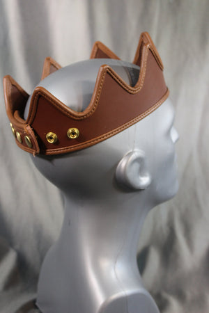 Leather Crown with Colored Edging