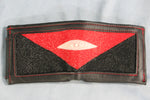 Bi-fold Red & Black Stingray Wallet