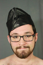 Leather Garrison Cap