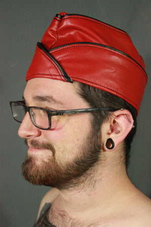 Leather Garrison Cap