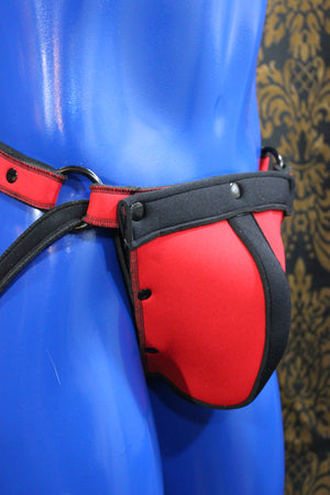 Jockstrap en néoprène bicolore personnalisé Pupskinz