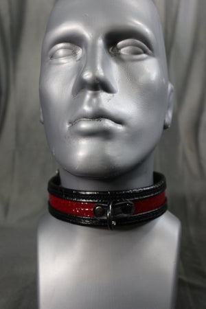 Two Tone Crocodile Print Collar