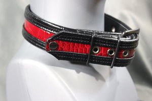 Two Tone Crocodile Print Collar