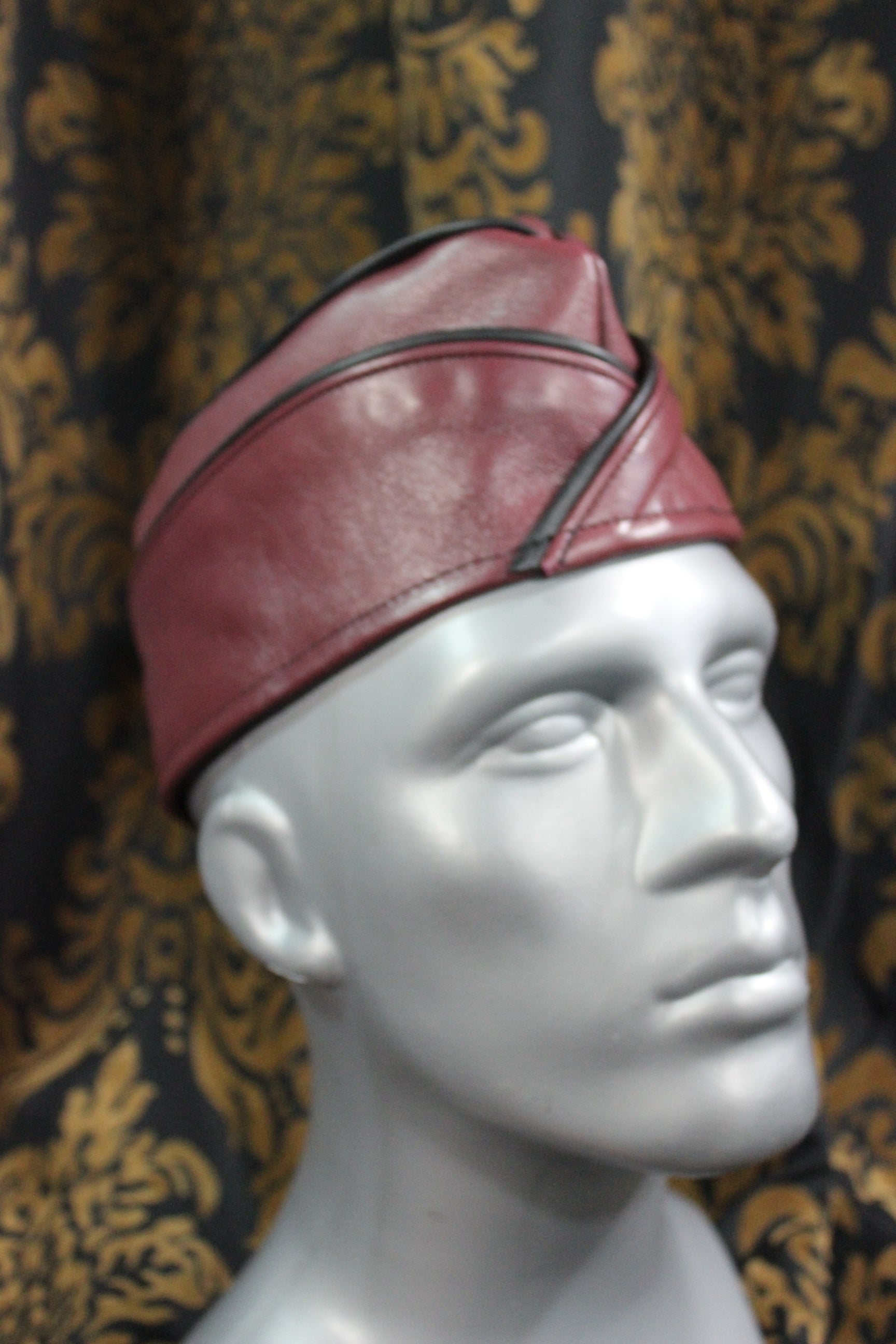 Leather Garrison Cap