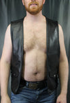 OnF Leather Bar Vest - Classic Black