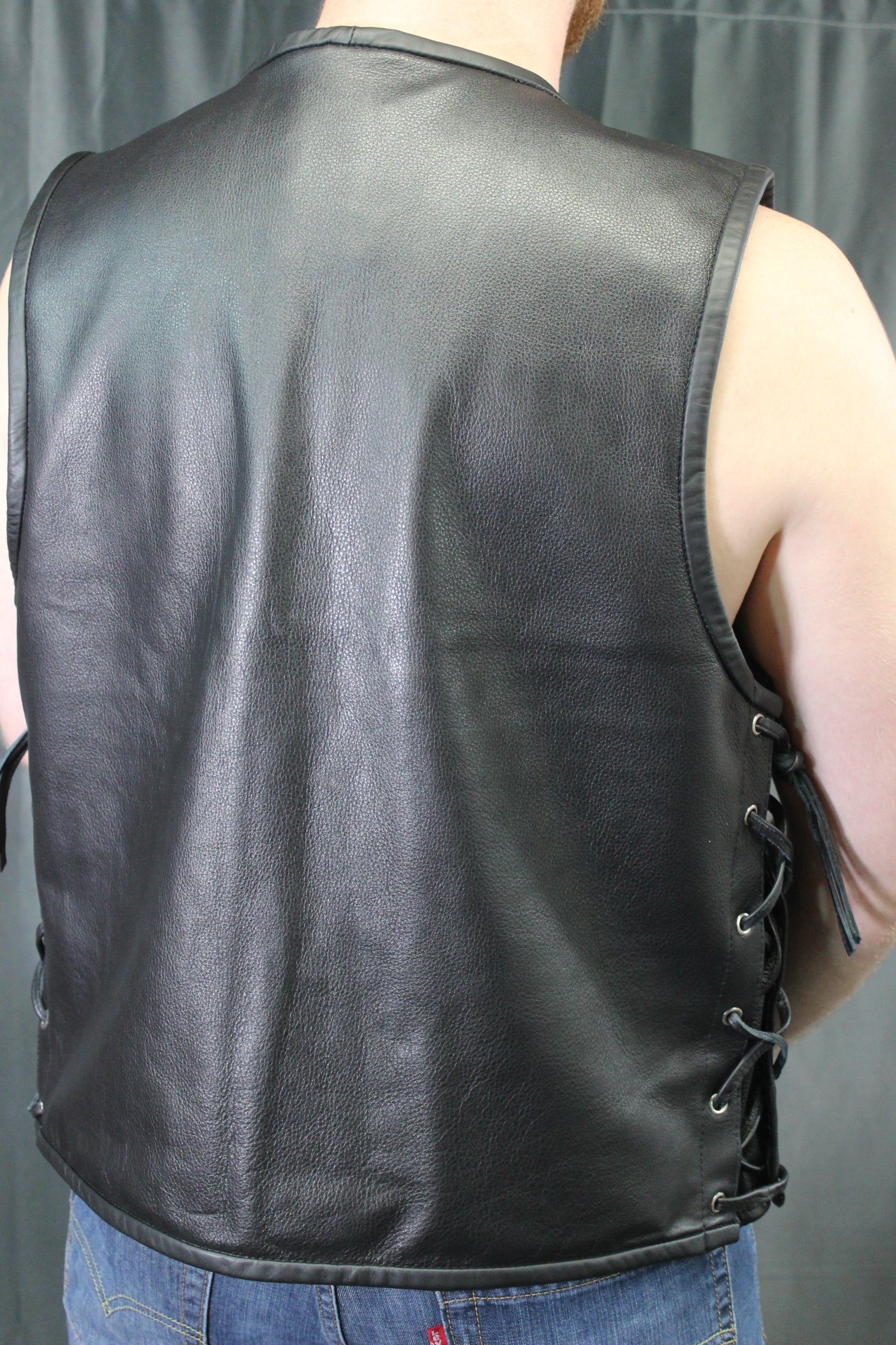 OnF Leather Bar Vest - Classic Black