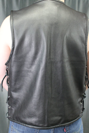 Gilet de Bar en Cuir OnF - Noir Classique