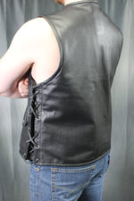 Gilet de Bar en Cuir OnF - Noir Classique