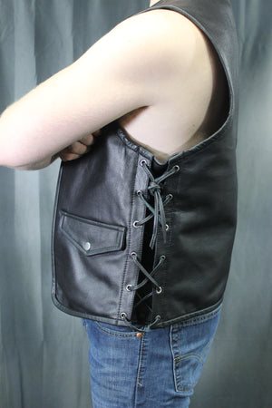 Gilet de Bar en Cuir OnF - Noir Classique