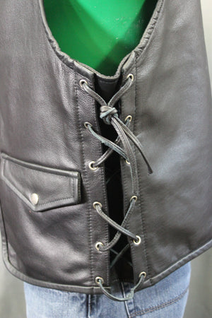 OnF Leather Bar Vest - Classic Black