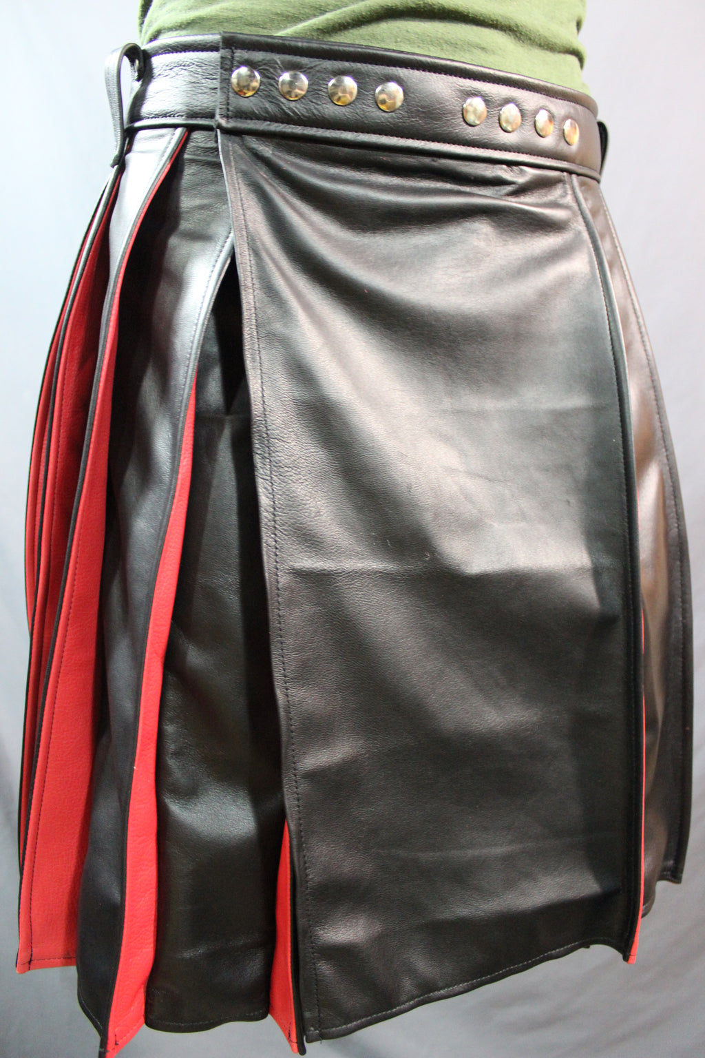 Pleated Leather Kilt