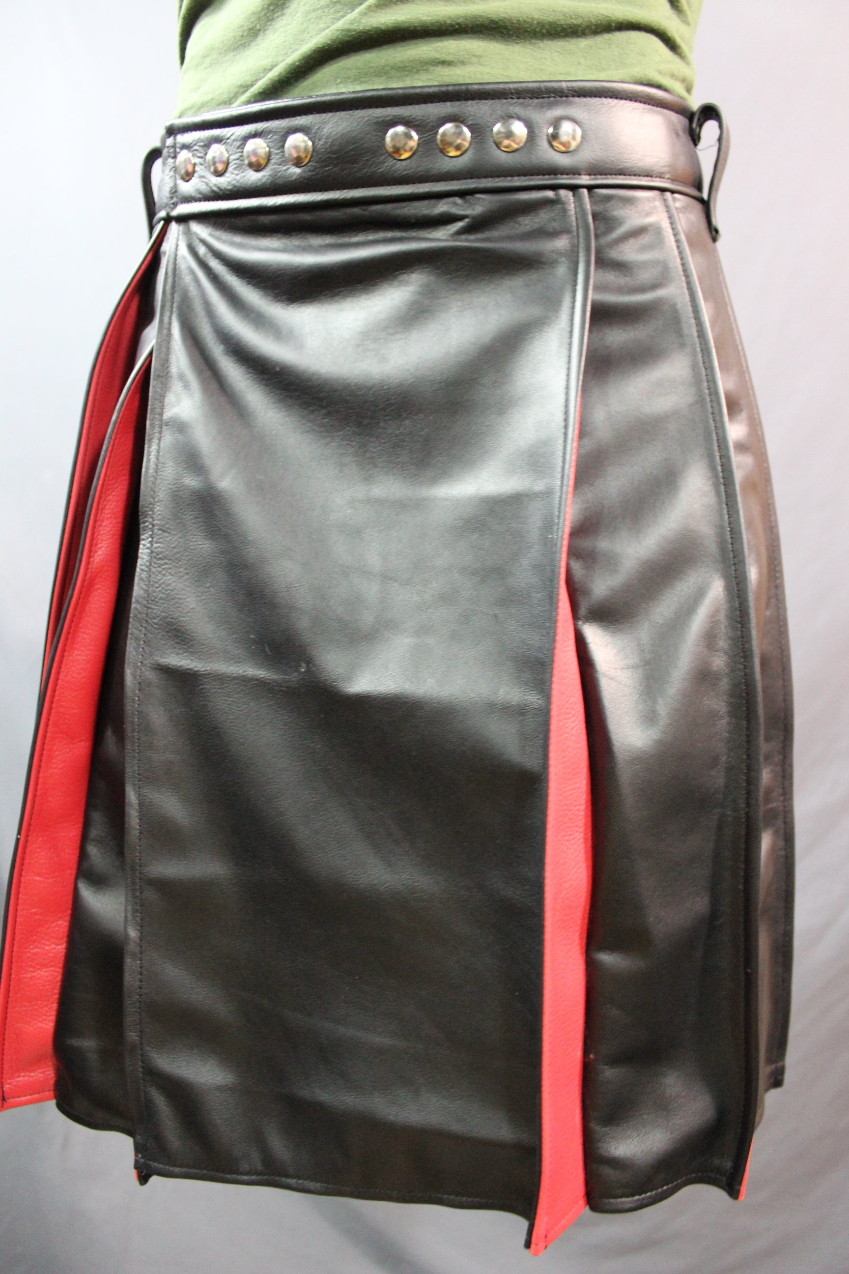 Pleated Leather Kilt