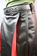 Pleated Leather Kilt