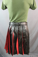 Pleated Leather Kilt