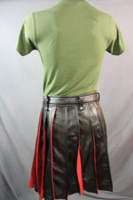 Pleated Leather Kilt