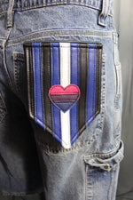 Bisexual Leather Pride Pocket Flag