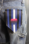 Bisexual Leather Pride Pocket Flag