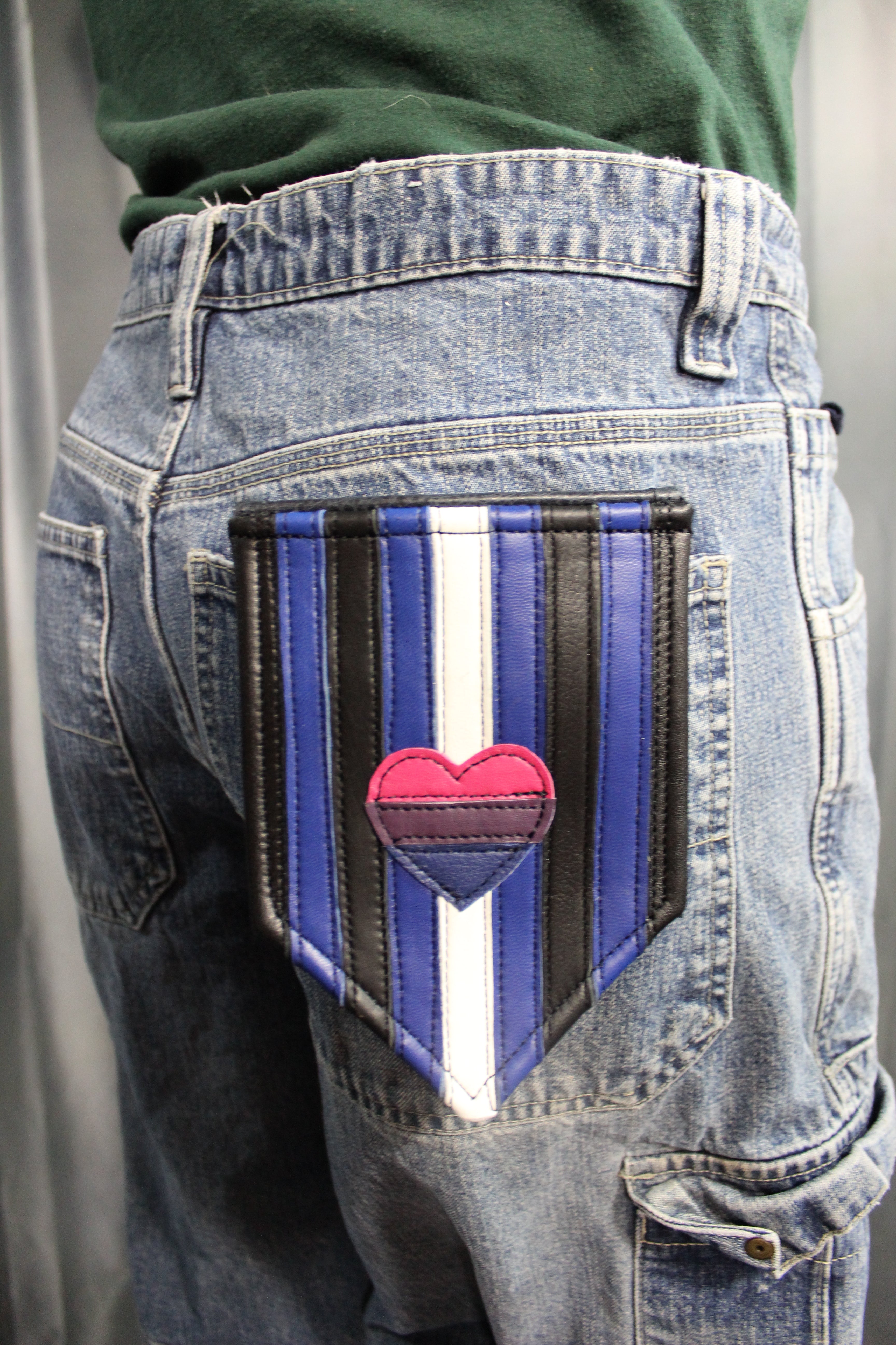 Bisexual Leather Pride Pocket Flag