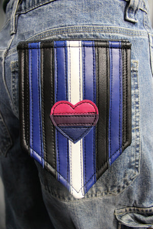 Bisexual Leather Pride Pocket Flag