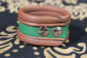 Two-Toned Armband with Snaps - Recessed Construction