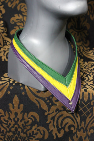 Mardi-Gras Leather Medallion Holder