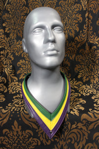 Mardi-Gras Leather Medallion Holder