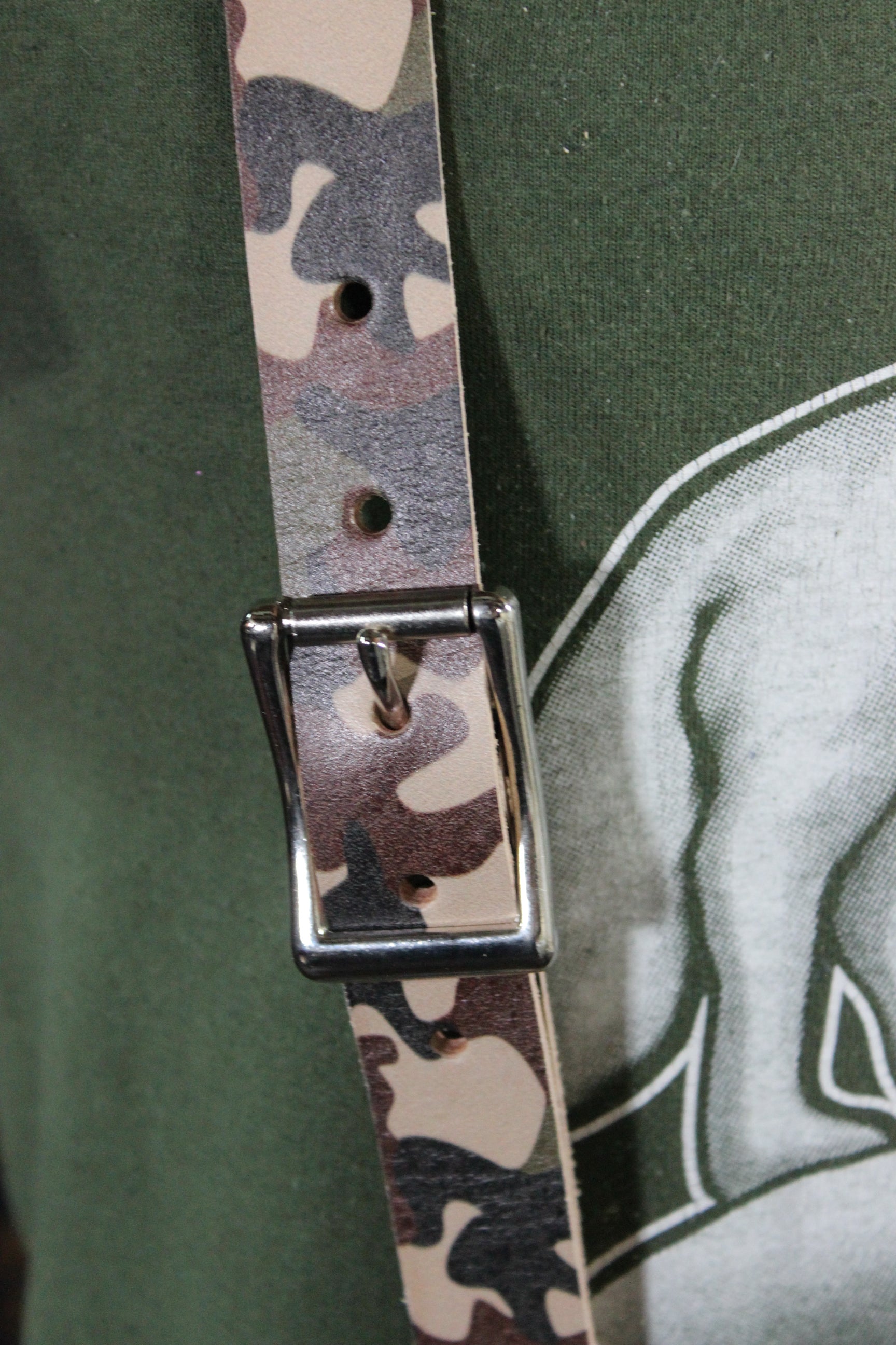 Limited Edition Camouflage Leather Convertible Suspenders