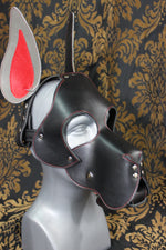 Great Dane Pup Hood In Black and Red