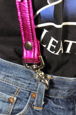 Metallic Pink Suspenders