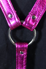 Metallic Pink Suspenders