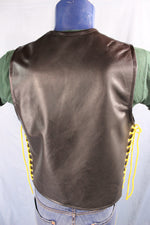 Chalecos de cuero con bandera del orgullo de Chevron