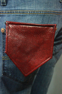 Single color leather pocket flag