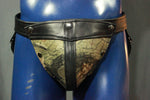 Our LIMITED EDITION 'Real Tree' Camo All leather jock with interchangeable codpiece